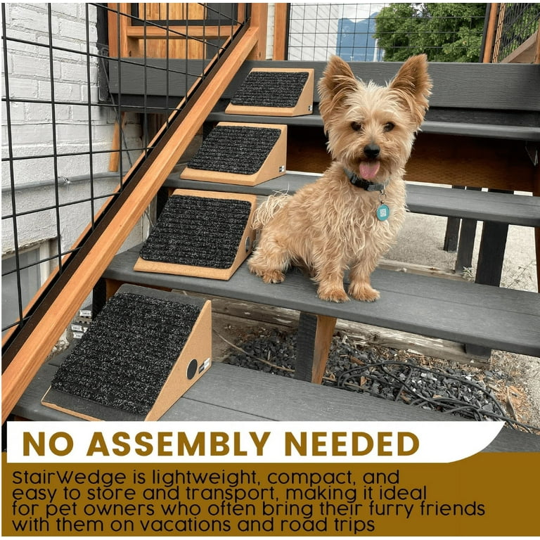 Dog Stairs for Small Dogs Modular Pet Stairs for Any Staircase Grippy Dog Steps with Low Angled Dog Ramps for Small Dogs Perfect Pet Steps for