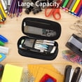 thumbnail image 3 of Estuche para Lápices Ampliable, Estuche para Lápices Escolares de Gran Capacidad Bolsa de Almacenamiento de Papelería Bolsa de Cosméticos Niña Niño Estudiante Niños Adultos, Negro, 3 of 5