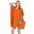 thumbnail image 3 of HAPPY BAY Women's Beachwear Swimsuit Coverups for Women Summer Swim Beach Dress Cover ups for Swimwear Women Loose Party Bathing Suit 1X-2X Floral, Orange, 3 of 5
