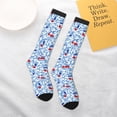 thumbnail image 4 of Daiia Sports Socks Red Cherries Printed Novelty Crew Socks for Men Women Knee High Socks Cotton Socks Soft & Breathable Support Unisex Socks, 4 of 9