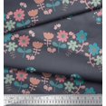 thumbnail image 2 of Soimoi Poly Georgette Fabric Floral,Tree & Owl Kids Print Sewing Fabric Yard 52 Inch Wide, 2 of 3