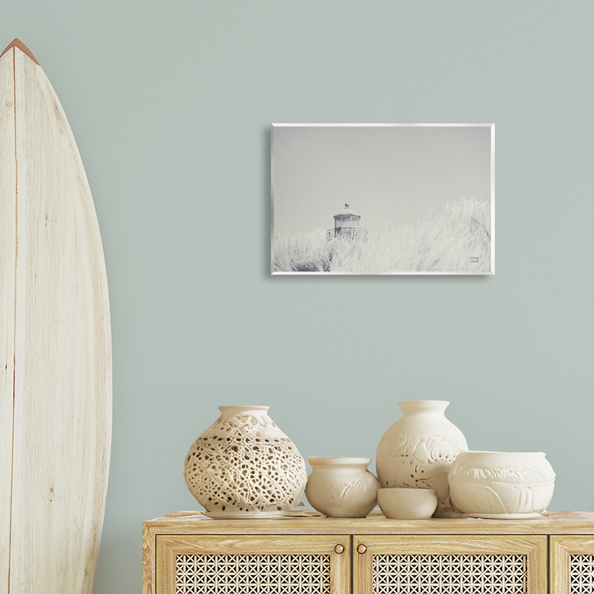 Stupell Industries Grey Lighthouse View Landscape Photography Unframed Art Print Wall Art, 19 x 13