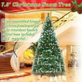 thumbnail image 2 of Strong Camel Frosted Sweet Pine Artificial Christmas Tree Decorated with Pine Cones New Xmas Holiday Decoration (7.5' with 1221 Tips and 46 pinecones), 2 of 13