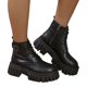 thumbnail image 1 of NECHOLOGY Botas Mujer Adulto Femenino Zapatos Botines mujer Zapatos de mujer Moda Suela gruesa Medias botas de manga larga Botas de nieve cálidas de felpa para exteriores (Black, 37.00), 1 of 7