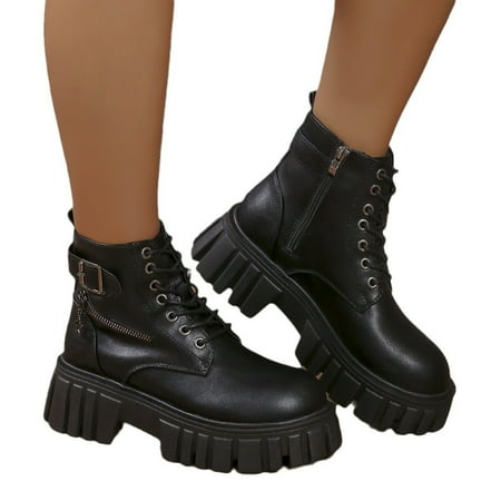 DVKOVI Womens Western Boots Cowgirl Boots Short Ladies Shoes Fashion Thick Sole Mid Long Boots Plush Warm Outdoor Snow Boots Low Heel Cowboy Boots for Women Black 38.00