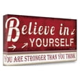 thumbnail image 2 of Tangletown Fine Art 'Believe in Yourself' Textual Art on Wrapped Canvas, 2 of 3