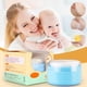 thumbnail image 2 of Caja de borlas de talco con aplicador, borla portátil para polvos corporales y contenedor, dispensador de polvos para bebés, contenedor para baño y viajes, ideal para mujeres y bebés, 2 of 4