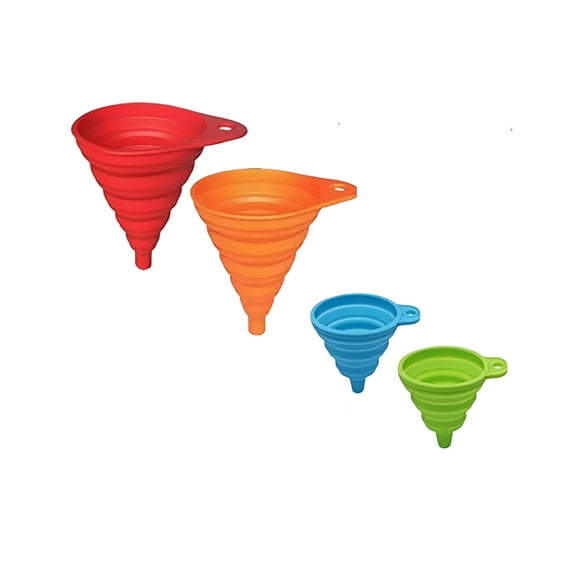 Embudo Xtellar 4 Plegable Portátil Silicona Agua Líquida multicolor