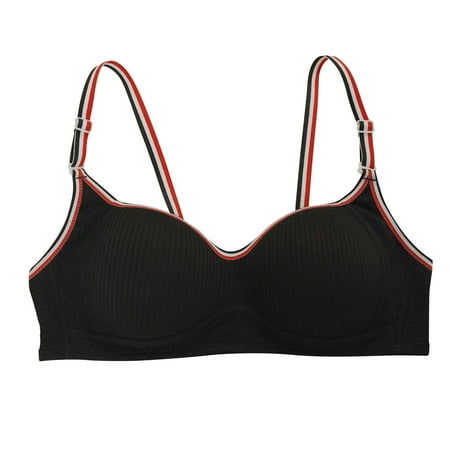 Bigersell Push up Bras for Teens Upgrade Women s Sports Bra Sports Running Shockproof Yoga Tank Tops No Underwire Comfort Sports Bra Push-Up Bra Style F-571 Black M