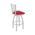 thumbnail image 2 of 410 Jackie 25" Swivel Counter Stool with Anodized Nickel Finish and Canter Red Seat, 2 of 2