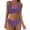 Purple, variant on Pimfylm Women Vintage Swimsuit Two Piece Retro 2 pieces High Waist Print Bikini Set(Red,S)