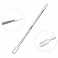thumbnail image 3 of EXLEAF 2026 New Cuticle Pusher Remover and Cutter, Silver Dual Ended Stainless Steel Cuticle Pusher and Spoon Nail Cleaner Cuticle Remover Manicure Pedicure Nail Tools, Art Care Tools, 3 of 7