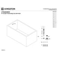 thumbnail image 6 of Kingston Brass VTSQ512823 51-Inch Acrylic Rectangular Double Ended Freestanding Tub with Drain in Glossy White, 6 of 7