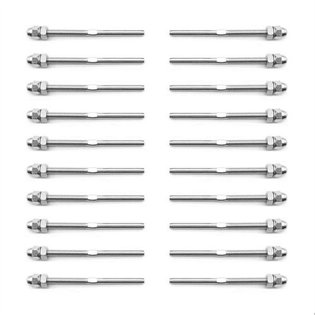 

T316 Cable Railing Tensioner End Connector Terminal for 1/8 Cable (20-Pack)