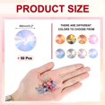 thumbnail image 2 of Uxcell 50 Pcs Pointed Back Rhinestones, 6mm Round Faceted Crystal Rivoli Rhinestone, Glass Cabochon Cubic Zirconia Stone Gemstone for Nails Arts Clothes DIY Decoration, Light Blue, 2 of 6