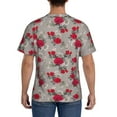 thumbnail image 2 of Naloa Rose Flowers Men's T-Shirt Sport T-shirt Men's Basic Tee Casual Men's Shirt, Round Neck, Short Sleeves - 3X-Large, 2 of 5