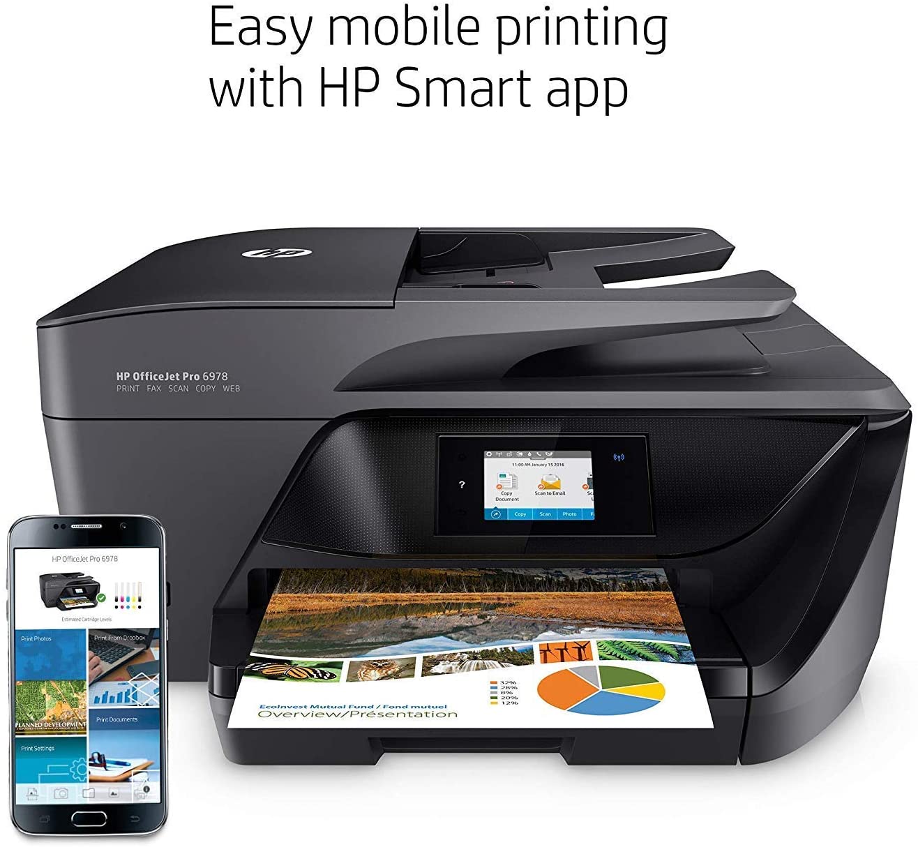 HP Officejet Pro 6978 Wireless Inkjet Multifunction Printer, Color - image 5 of 6