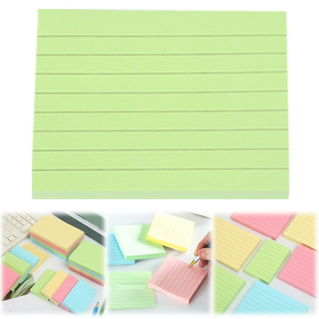 3x4 Inch Green Sticky Notes – Souew Ruled Index Cards for Studying, Multicolor Notecards Lined Flashcards Note Cards for schol Home
