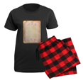 thumbnail image 5 of CafePress - Vintage Rose Frame Pajamas - Women's Short Sleeve Print T-Shirt and Pants Dark Cotton Pajama Set, 5 of 7