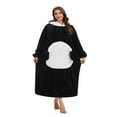 thumbnail image 4 of Oversized Wearable Animal Blanket Hoodie Cute Cozy Long Robe for Women and Men Perfect for Staying Warm and Comfortable at Home Ideal Gift for Animal Lovers and Cold Weather Relaxation, 4 of 6