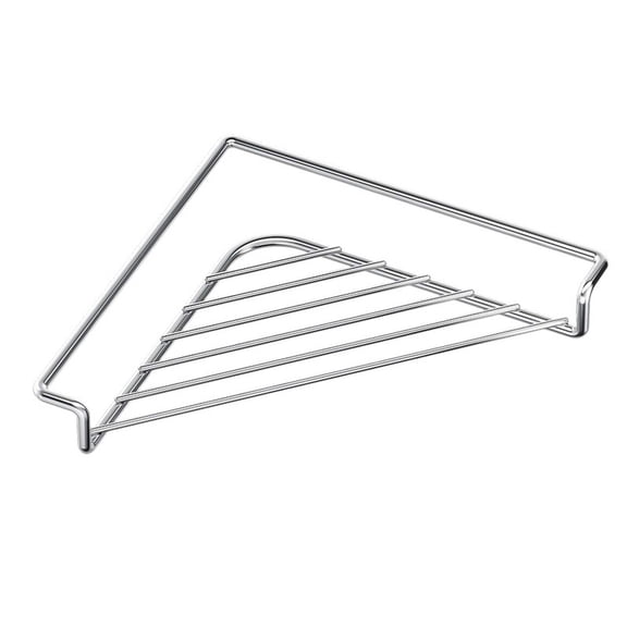 Triangle Dish Drying Rack, Stainless Steel, for Kitchen Sink | Corner Sink Caddy, Over the Sink Corner Drainer with Sponge Holder, Space-Saving Kitchen Sink Design