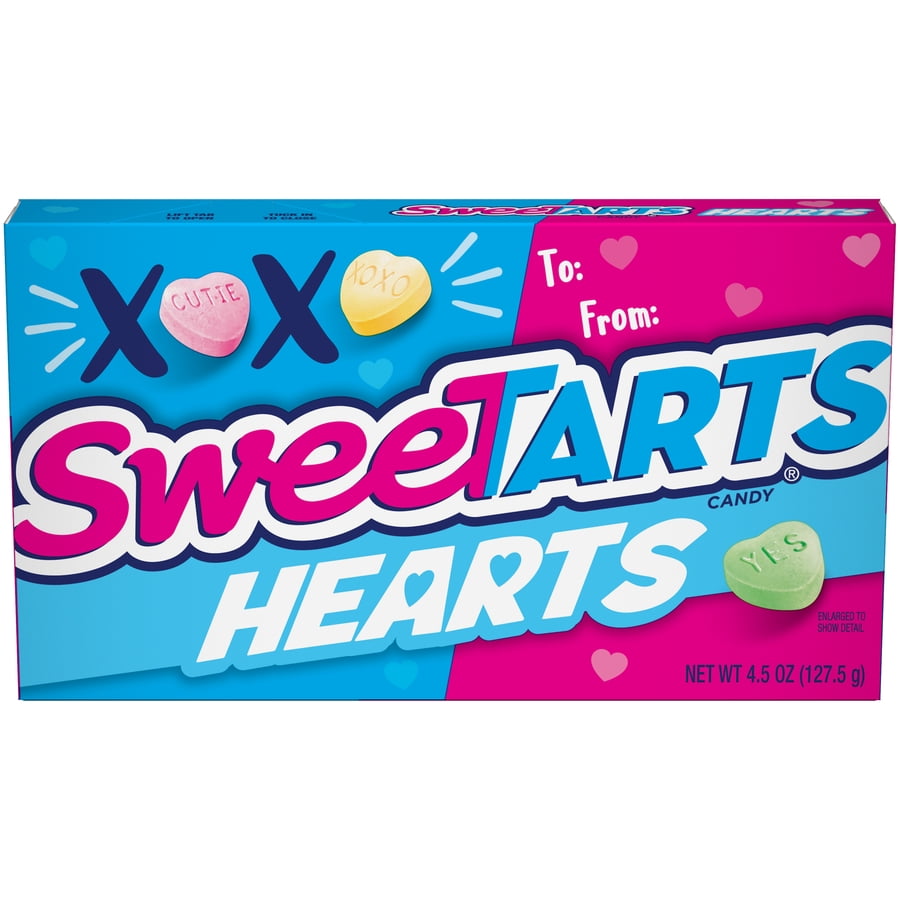 Sweetarts Hearts Valentine Candy, 4.5oz (Box of 10)