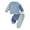 Light Blue, variant on Kids Sweatsuit Color Block Long Sleeve Top Pants Casual Daily Wear Play Outfit for Toddler Boys Girls Blue 18 Months-24 Months