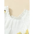 thumbnail image 6 of Bagilaanoe Newborn Summer Outfits Baby Girl Rompers Dress Butterfly Fly Sleeve Bodysuits + Hairband 3M 6M 12M 18M 24M Infant Tulle Patchwork A-line Dresses, 6 of 9