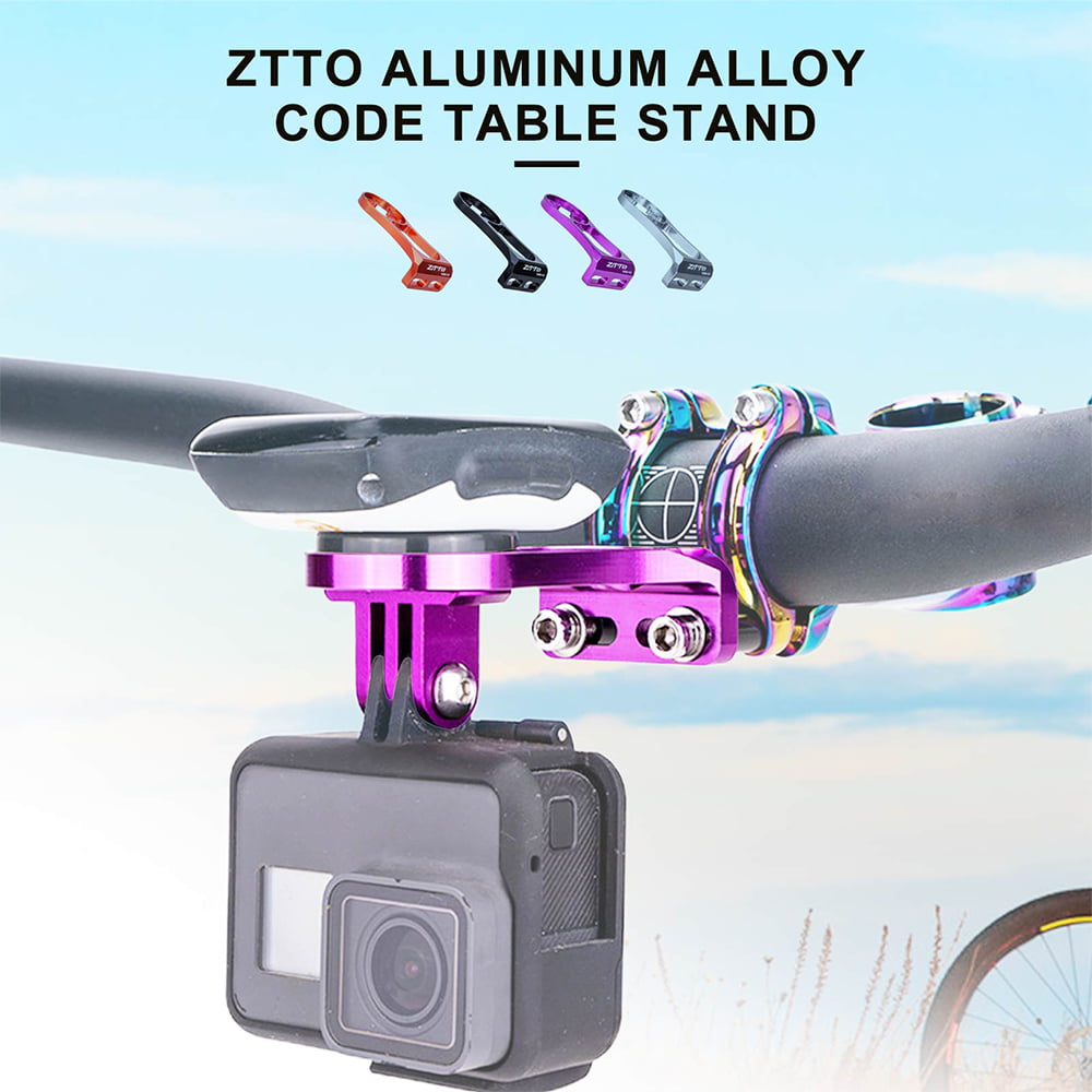 ZTTO Alloy Bike Stem Extension Computer Mount Holder For GARMIN Edge GPS GoPro 