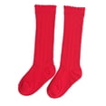 thumbnail image 3 of StSilkitty Girl's Knee High Socks Ruffle Solid Color Breathable Dress Socks Lightweight Soft School Uniform Socks, 3 of 5