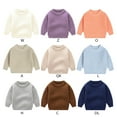 thumbnail image 3 of BULLPIANO Toddler Girl Boy Knit Sweater Blouse Pullover Sweatshirt Warm Round Neck Long Sleeve Tops for Infant Toddler, 3 of 3