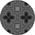 thumbnail image 1 of Ahgly Company Indoor Round Patterned Platinum Gray Area Rugs, 3' Round, 1 of 6