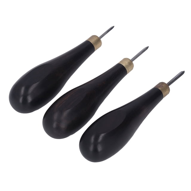 Sandalwood Stitching Awl,3Pcs Leather Craft Sewing Stitching Awl Sewing Awl Ultimate Reliability