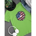 thumbnail image 3 of Patriotic Sunflower Bold Lineart T-Shirt Juniors -Image by Shutterstock,  Large, 3 of 4