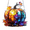 Color, variant on Honmine Halloween Pumpk Acryic Sun Catcher, Wdow gg Decor for Autumn, Perfect leaf Sign for Halloween or Thanksgiving, Stunng Acryic Decoration