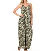 Sexy Loose Fitting Plus Size V-Neck Maxi Dress w/Side Pockets and Adjustable Straps 1x, 2x, 3x