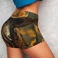thumbnail image 4 of Balery Sunflower Cowboy Hat Cow Pantalones cortos de entrenamiento estampados para mujer, sin costuras, ajustados, para gimnasio, yoga, correr, deportes, ejercicio activo, fitness.-X-Large, 4 of 8