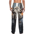 thumbnail image 3 of Daiia Surrealist Cow Men's Sleep Pant with Pockets and Drawstring,Pajama Pants-X-Large, 3 of 9