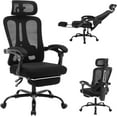 thumbnail image 3 of Historyli Silla de oficina ergonómica con reposapiés, silla de computadora de malla con respaldo alto y soporte lumbar, 3 of 7