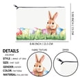 thumbnail image 3 of Easter Rabbit Toiletry Bag with Easter Rabbit Pattern Makeup Bag Large Capacity, 3 of 20