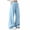 Light Blue, variant on women's pants Baeitkot Women Fashion Solid Color Loose Elastic Waist Drawstring Strap Cargo Long Pants