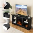 thumbnail image 2 of Gymax Meuble TV avec Cheminée Électrique 58 Pieds' 1500W Luminosité Réglable Noir, 2 of 7