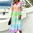 thumbnail image 6 of Long Sleeve Midi Dresses for Women Wrap a Line Maxi Dress Elegant Formal Wrap Dress, 6 of 6