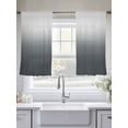 thumbnail image 6 of Grey Ombre Semi Sheer Window Curtains 45 Inches Long, Gray White Gradient Modern Abstract Art Rod Pocket Voile Silky Chiffon Curtain Light Filtering Drapes for Living Room, Kitchen, 52"x45", 2 Panels, 6 of 9