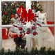thumbnail image 4 of Adorno Navideño Para El Hogar En Rojo Y Blanco Con Corona Doble De Piñas, 4 of 8