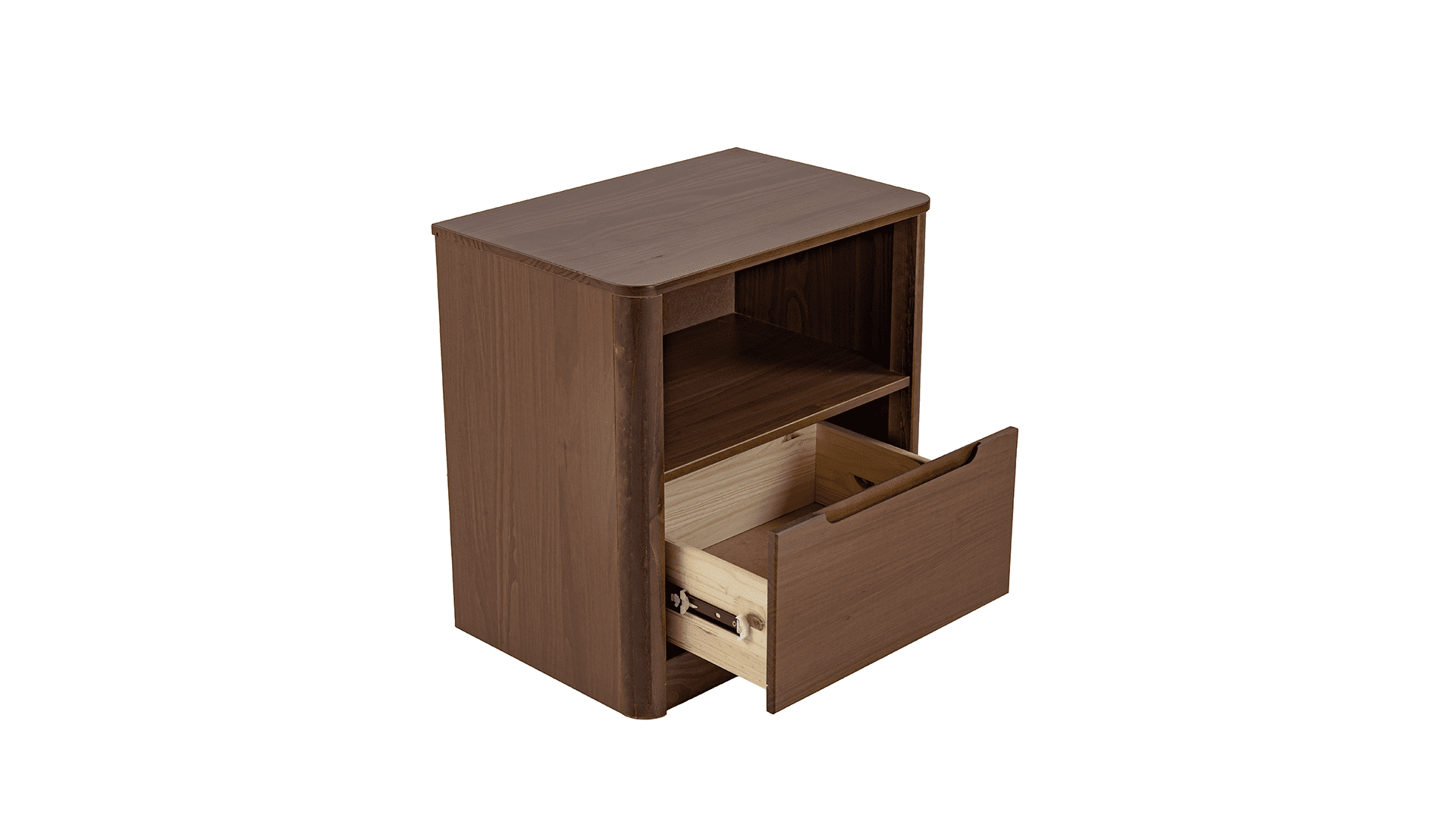Kirsty Solid Wood 1 Drawer Nightstand Brown - for Adults and Teens