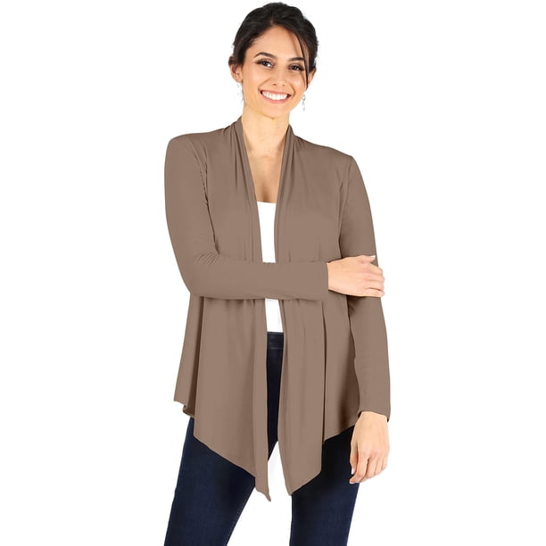 Simlu Cárdigans de color caqui para mujer Cárdigan de color caqui talla grande y cárdigan ligero de color caqui Reg XXL