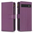 thumbnail image 2 of Compatible with Google Pixel 7 Pro Premium PU Leather Wallet Case with 9 Card Slots Zipper Pocket and Hand Strap, 2 of 5