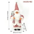 thumbnail image 3 of Standing Santa Claus Christmas Tree Pendant, Traditional Christmas Party Doll Ornament with Jingle Bell Hat and Gift Bag, Festive Home Decoration for Table, Shelf, Mall, and Collectible Gift, 3 of 5