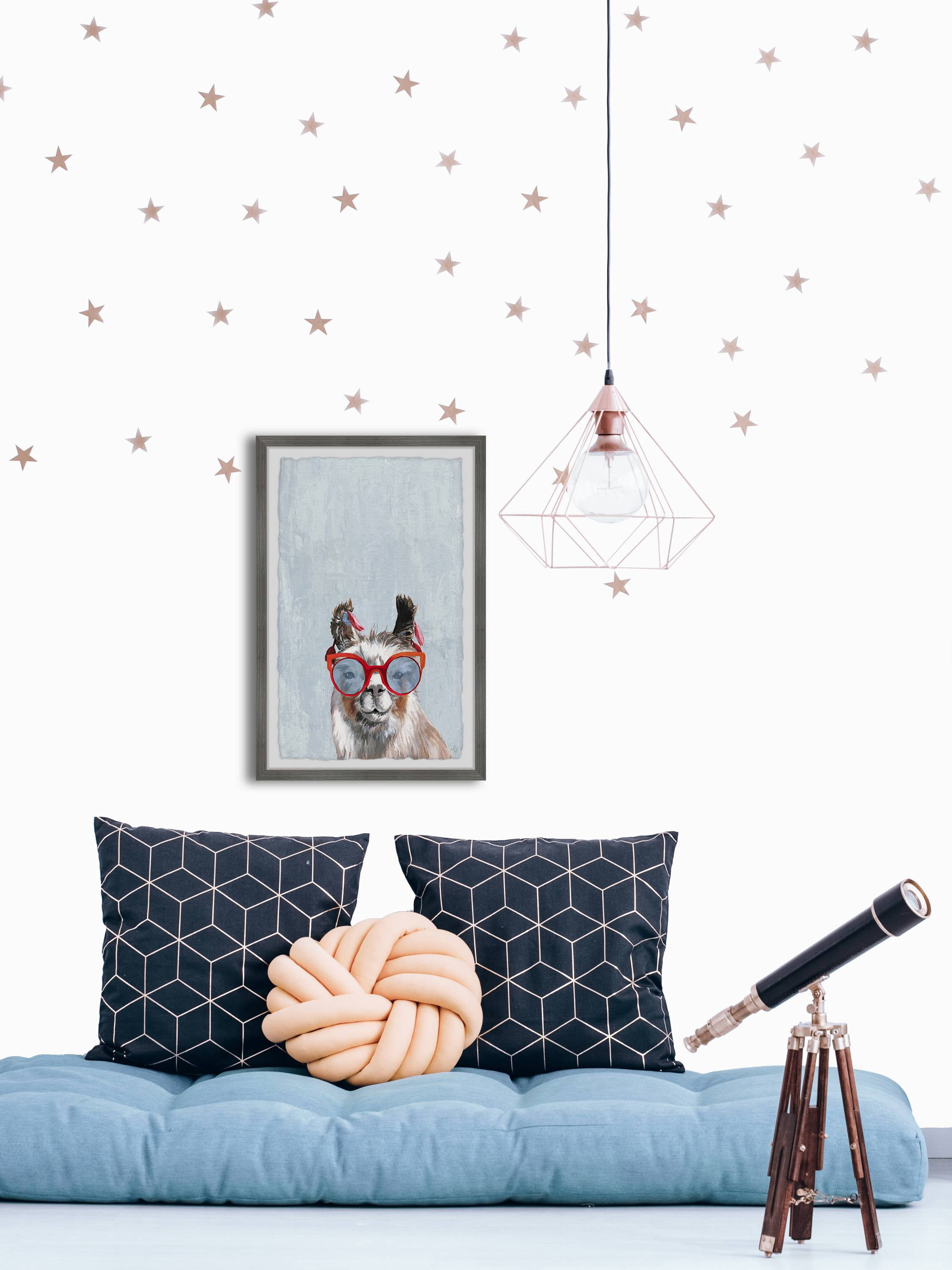 Marmont Hill Llama Retro Sunnies Framed Wall Art